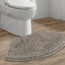 PrimeBeau Curved Bath Mat Luxury Chenille Extra Soft Absorbent Non Slip Quick Dry 16x33 (1 Piece)