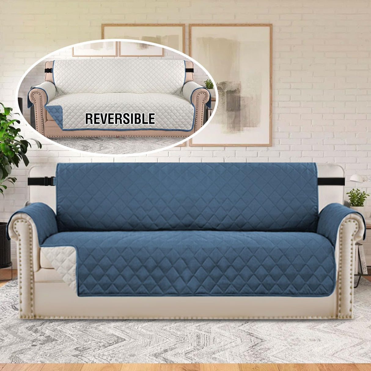 PrimeBeau Water Repellent Sofa Slipcover for Dogs Couch Protector Reversible Sofa Slipcover, Furniture Protector for Pets(1 Piece)