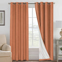 H.Versailtex Premium 100% Blackout Curtains Thermal Insulated White Liner Grommet Top Sold by 2 Panel