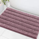H.Versailtex 1 Piece Extra Thick Chenille Striped Pattern Shaggy Bath Rugs