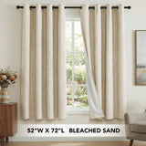 H.Versailtex Premium 100% Blackout Curtains Thermal Insulated White Liner Grommet Top Sold by 2 Panel