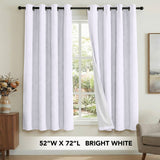 H.Versailtex Premium 100% Blackout Curtains Thermal Insulated White Liner Grommet Top Sold by 2 Panel