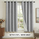 H.Versailtex Premium 100% Blackout Curtains Thermal Insulated White Liner Grommet Top Sold by 2 Panel