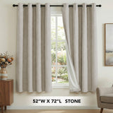 H.Versailtex Premium 100% Blackout Curtains Thermal Insulated White Liner Grommet Top Sold by 2 Panel
