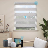 60% Blackout Motorized Zebra Shades 75mm Translucent Eloise