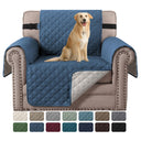 H.Versailtex Reversible Sofa Covers Water Repellent Chair Slipcover for Dogs Pets Furniture Protector