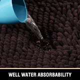 PrimeBeau Luxury Chenille U Shaped Bathroom Rug Sets -Absorbent,Washable,Dry Fast Area Carpet Mats 2 Pieces