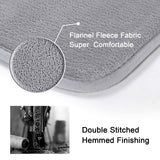 PrimeBeau Luxurious Memory Foam Bath Mat, Flannel Velvety Bath Mat Luxury Extra Soft and Absorbent Non Slip Rugs(Set of 2)