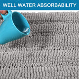 PrimeBeau Luxury Chenille Striped Bath Mats Set | Ultra Thick & Absorbent Non Slip Rugs 24“ x 36"