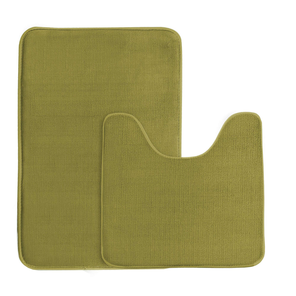 PrimeBeau Luxurious Memory Foam Bath Mat, Flannel Velvety Bath Mat Luxury Extra Soft and Absorbent Non Slip Rugs(Set of 2)