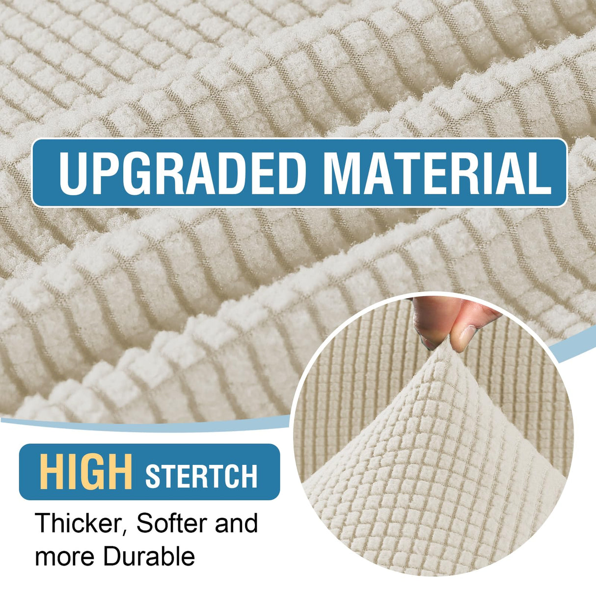PrimeBeau 2024 New Sectional Couch Covers 8 Pieces Stretch Sofa Covers for Sectional Sofa Set Separate L Shaped Couch Cover for Both Left/Right Couch (Seat and Back: 1 Chaise for Sofa)