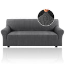 PrimeBeau Spiral Jacquard Couch Covers for 3 Cushion Couch - Set of 5 | Anti-Slip Furniture Protector