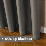 PrimeBeau Faux Linen Room Darkening/Room Dividing Curtain Draper Extra Wide & Long