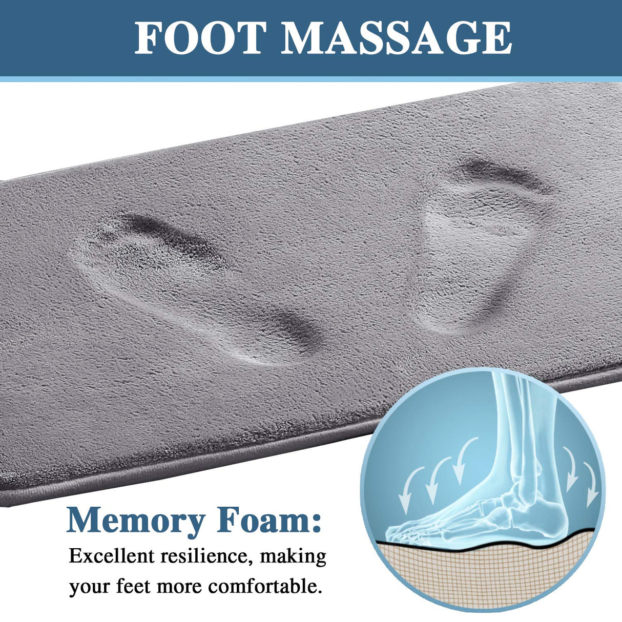 PrimeBeau Luxurious Memory Foam Bath Mat, Flannel Velvety Bath Mat Luxury Extra Soft and Absorbent Non Slip Rugs(Set of 2)