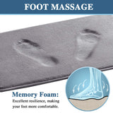 PrimeBeau Luxurious Memory Foam Bath Mat, Flannel Velvety Bath Mat Luxury Extra Soft and Absorbent Non Slip Rugs(Set of 2)