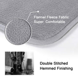 PrimeBeau Luxurious Memory Foam Bath Mat, Flannel Velvety Bath Mat Luxury Extra Soft and Absorbent Non Slip Rugs(Set of 2)