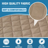 PrimeBeau 100% Waterproof Sectional Couch Covers 2-Piece Couch Cover L Shape Sofa Covers Washable for Dogs Non Slip (Loveseat）