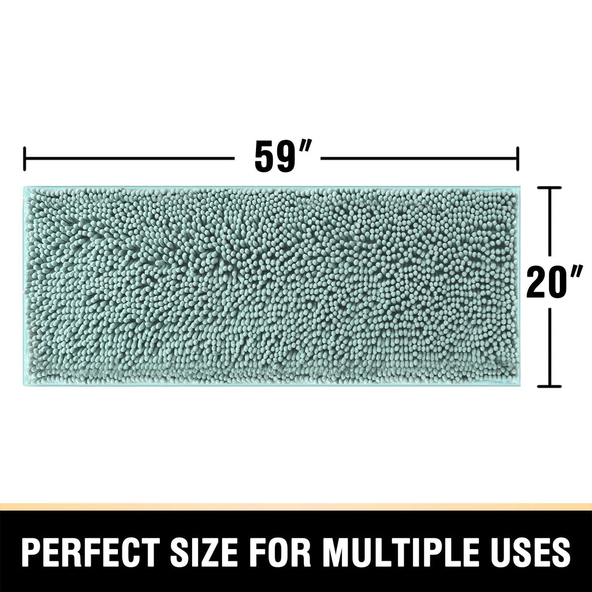 PrimeBeau Luxury Chenille U Shaped Bathroom Rug -Absorbent,Washable,Dry Fast Area Carpet Mats 1 Piece