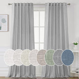 PrimeBeau Natural Linen Curtains 2 Panels Back Tab Loop Pocket Boho Sheer Curtain
