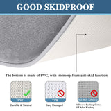 PrimeBeau Luxurious Memory Foam Bath Mat, Flannel Velvety Bath Mat Luxury Extra Soft and Absorbent Non Slip Rugs(Set of 2)
