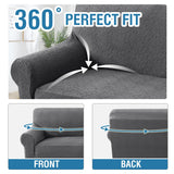 PrimeBeau Leopard Pattern Jacquard Couch Covers for 3 Cushion Couch
