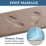 PrimeBeau Luxurious Memory Foam Bath Mat, Flannel Velvety Bath Mat Luxury Extra Soft and Absorbent Non Slip Rugs(Set of 2)