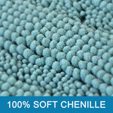 PrimeBeau Luxury Chenille Striped Bath Mats Set | Ultra Thick & Absorbent Non Slip Rugs 47“ x 17"