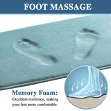 PrimeBeau Luxurious Memory Foam Bath Mat, Flannel Velvety Bath Mat Luxury Extra Soft and Absorbent Non Slip Rugs(Set of 2)