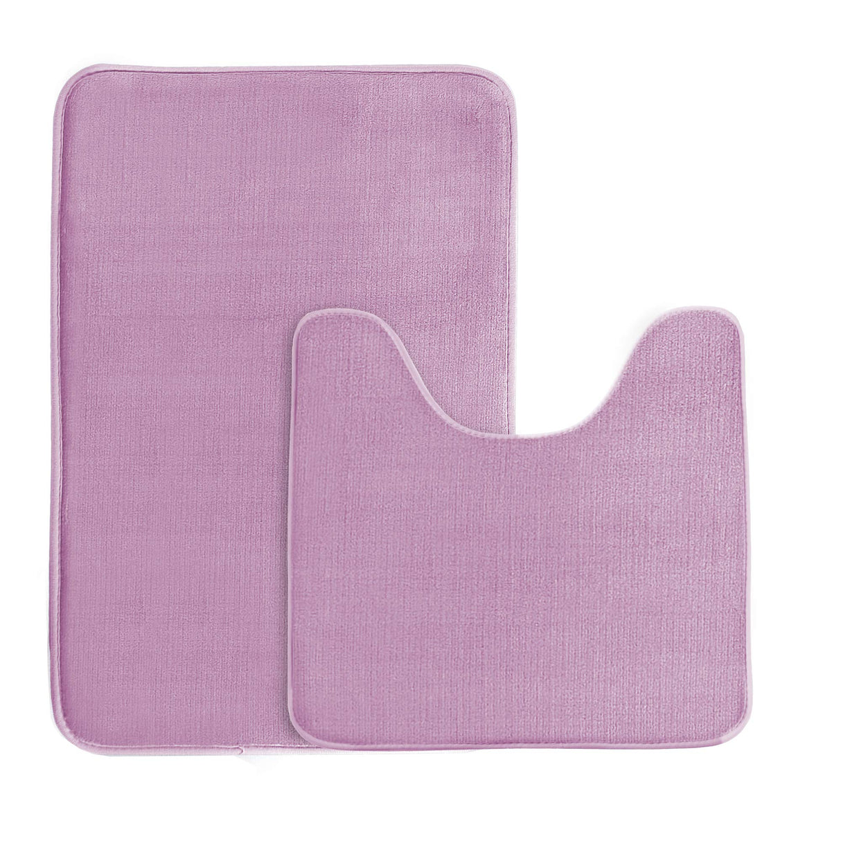 PrimeBeau Luxurious Memory Foam Bath Mat, Flannel Velvety Bath Mat Luxury Extra Soft and Absorbent Non Slip Rugs(Set of 2)
