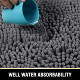 PrimeBeau Luxury Chenille U Shaped Bathroom Rug Sets -Absorbent,Washable,Dry Fast Area Carpet Mats 2 Pieces