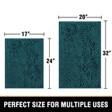 PrimeBeau Luxury Chenille U Shaped Bathroom Rug Sets -Absorbent,Washable,Dry Fast Area Carpet Mats 2 Pieces