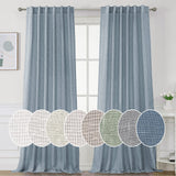 PrimeBeau Natural Linen Curtains 2 Panels Back Tab Loop Pocket Boho Sheer Curtain