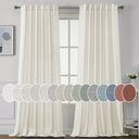 H.Versailtex Natural Linen Tab Loop Pocket Semi Sheer Light Filtering Curtains