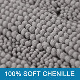 PrimeBeau Luxury Chenille Striped Bath Mats Set | Ultra Thick & Absorbent Non Slip Rugs 24“ x 36"