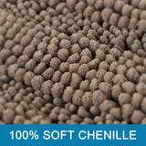 PrimeBeau Luxury Chenille Striped Bath Mats Set | Ultra Thick & Absorbent Non Slip Rugs 47“ x 17"