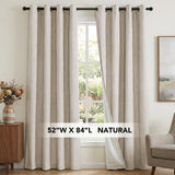 H.Versailtex Premium 100% Blackout Curtains Thermal Insulated White Liner Grommet Top Sold by 2 Panel