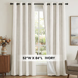 H.Versailtex Premium 100% Blackout Curtains Thermal Insulated White Liner Grommet Top Sold by 2 Panel