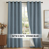 H.Versailtex Premium 100% Blackout Curtains Thermal Insulated White Liner Grommet Top Sold by 2 Panel