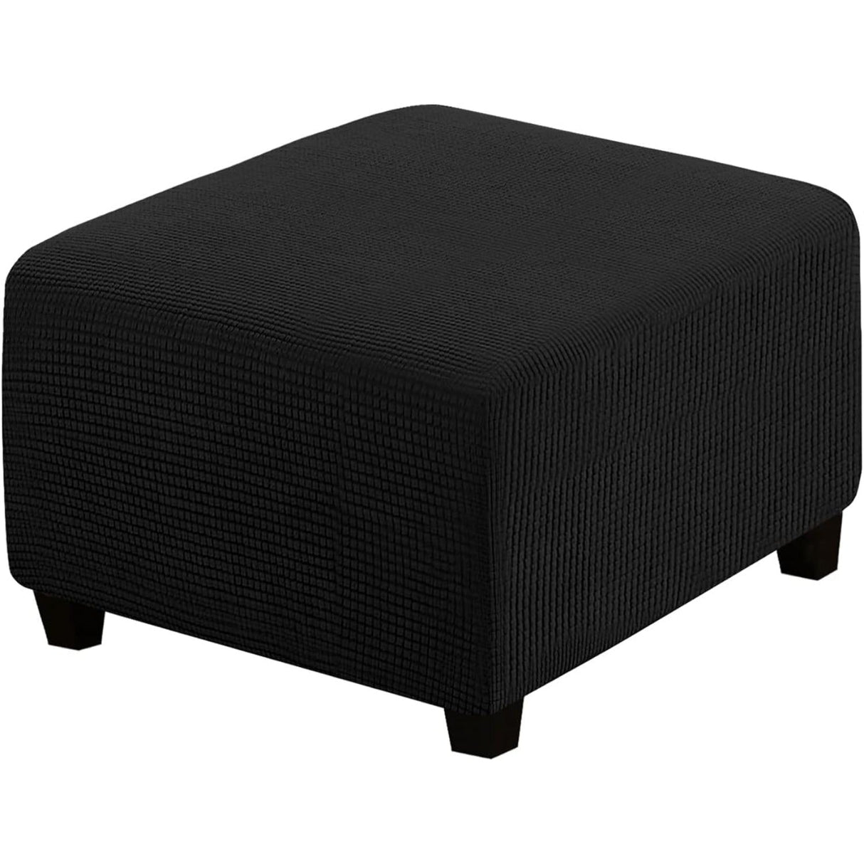 H.Versailtex  Stretch High Spandex Jacquard Ottoman Covers Fit with Elastic Bottom