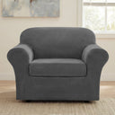 H.Versailtex Modern Velvet Plush High Stretch Sofa Slipcover with Elastic Bottom