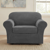 H.Versailtex Modern Velvet Plush High Stretch Sofa Slipcover with Elastic Bottom