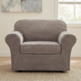 H.Versailtex Modern Velvet Plush High Stretch Sofa Slipcover with Elastic Bottom