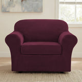 H.Versailtex Modern Velvet Plush High Stretch Sofa Slipcover with Elastic Bottom