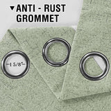 PrimeBeau 100% Blackout Linen Textured Curtains 42 series, Set of 2 Panels