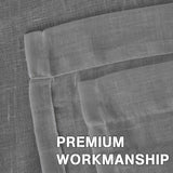 PrimeBeau Faux Linen Grommet Sheer Curtains - Set of 2 Panels 52 Series Long