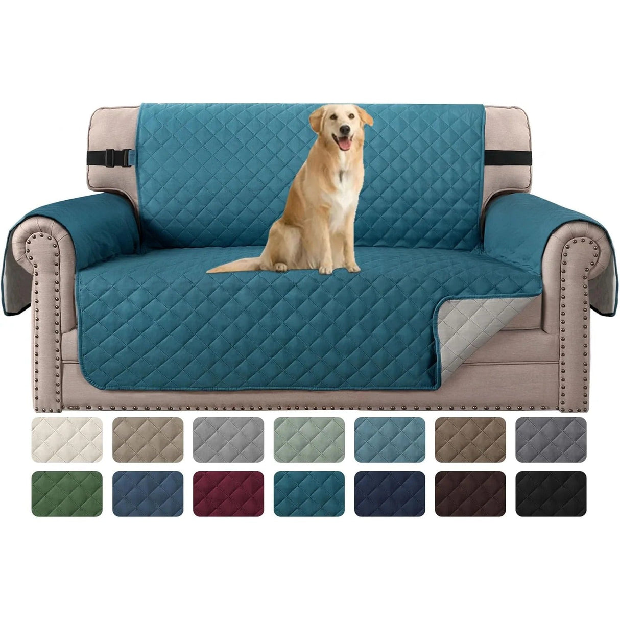 H.Versailtex Reversible Sofa Covers Water Repellent Chair Slipcover for Dogs Pets Furniture Protector
