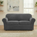H.Versailtex Modern Velvet Plush High Stretch Sofa Slipcover with Elastic Bottom