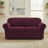 H.Versailtex Modern Velvet Plush High Stretch Sofa Slipcover with Elastic Bottom