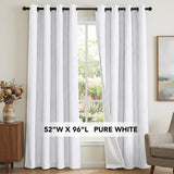 H.Versailtex Premium 100% Blackout Curtains Thermal Insulated White Liner Grommet Top Sold by 2 Panel