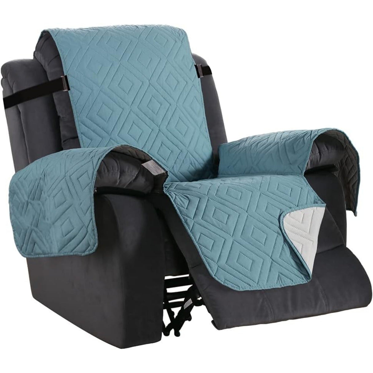 H.Versailtex Reversible Furniture Protector Anti-Slip Water Resistant 2" Elastic Straps Couch Covers